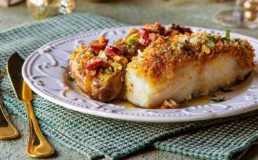 Bacalhau com Broa, Linguiça e Bacon